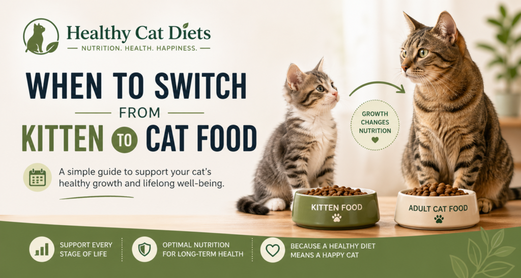 when to switch from kitten to cat food