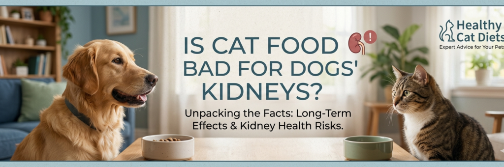 is cat food bad for dogs kidneys